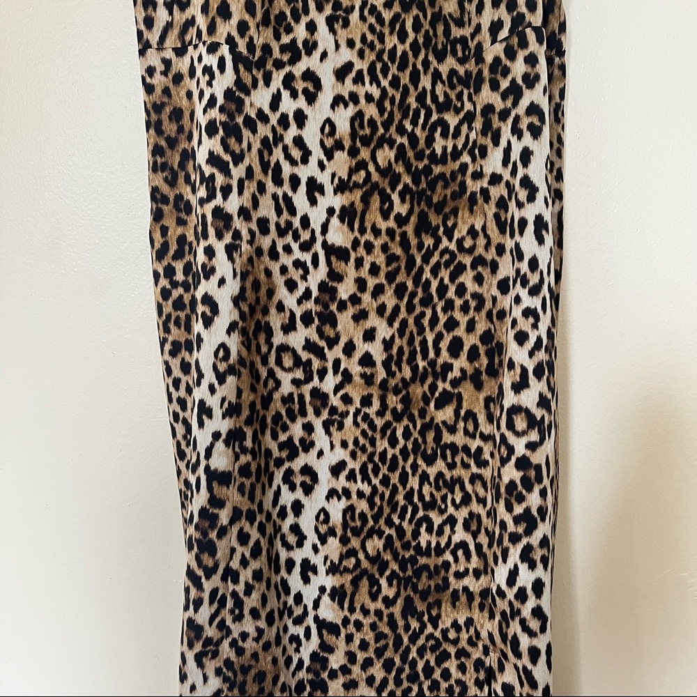Express Leopard Print Slip Dress Medium - image 4